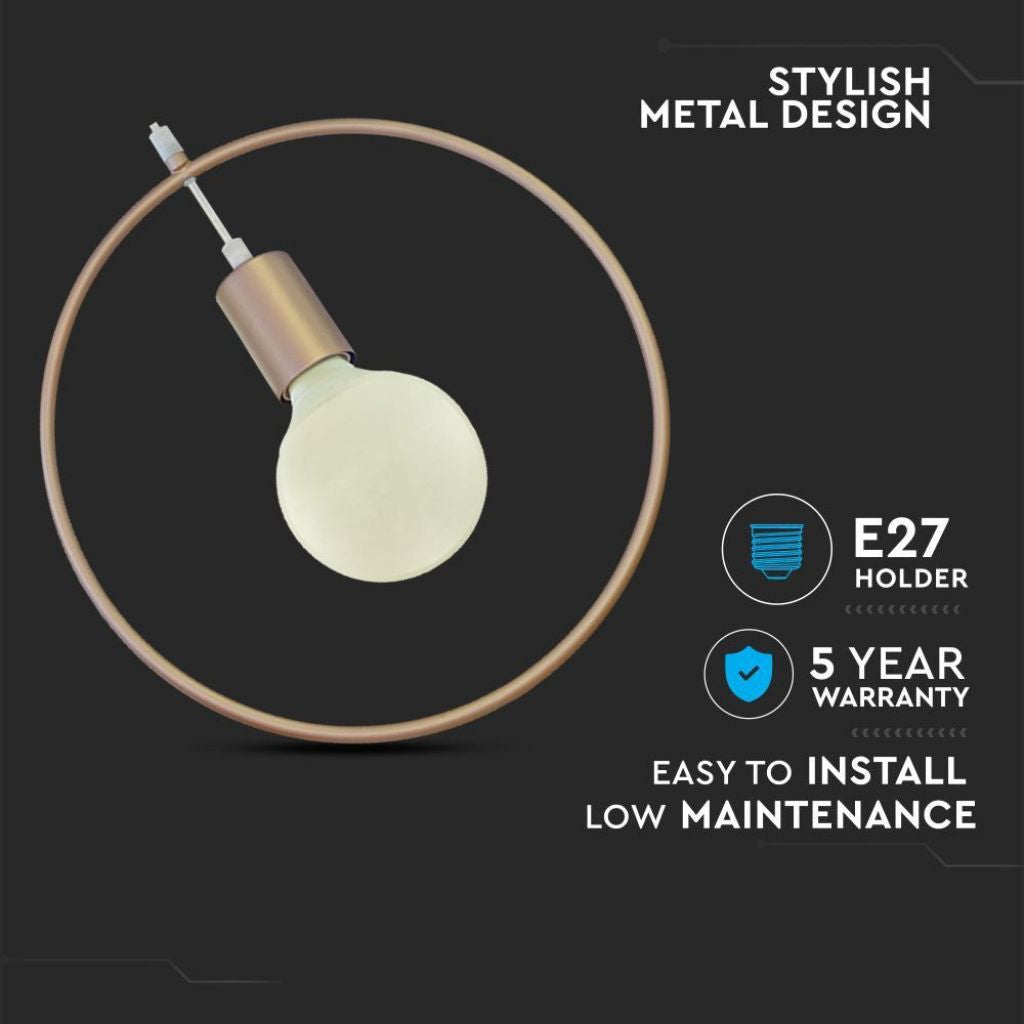 Ceiling Lamp Round Champagne Gold