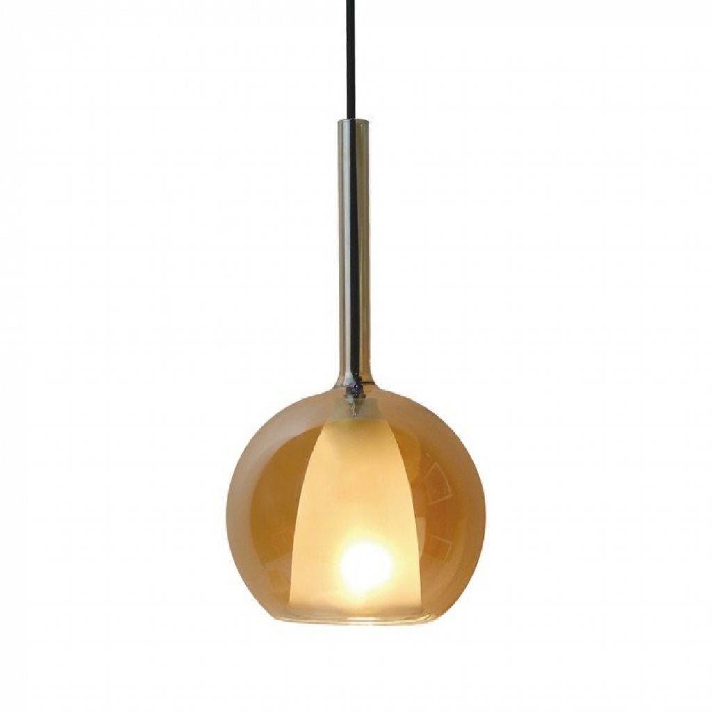 Stropna Svetilka Dvojno Steklo Rjava Bela 180mm
