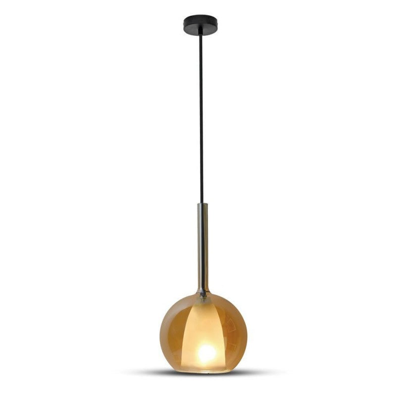 Stropna Svetilka Dvojno Steklo Rjava Bela 180mm