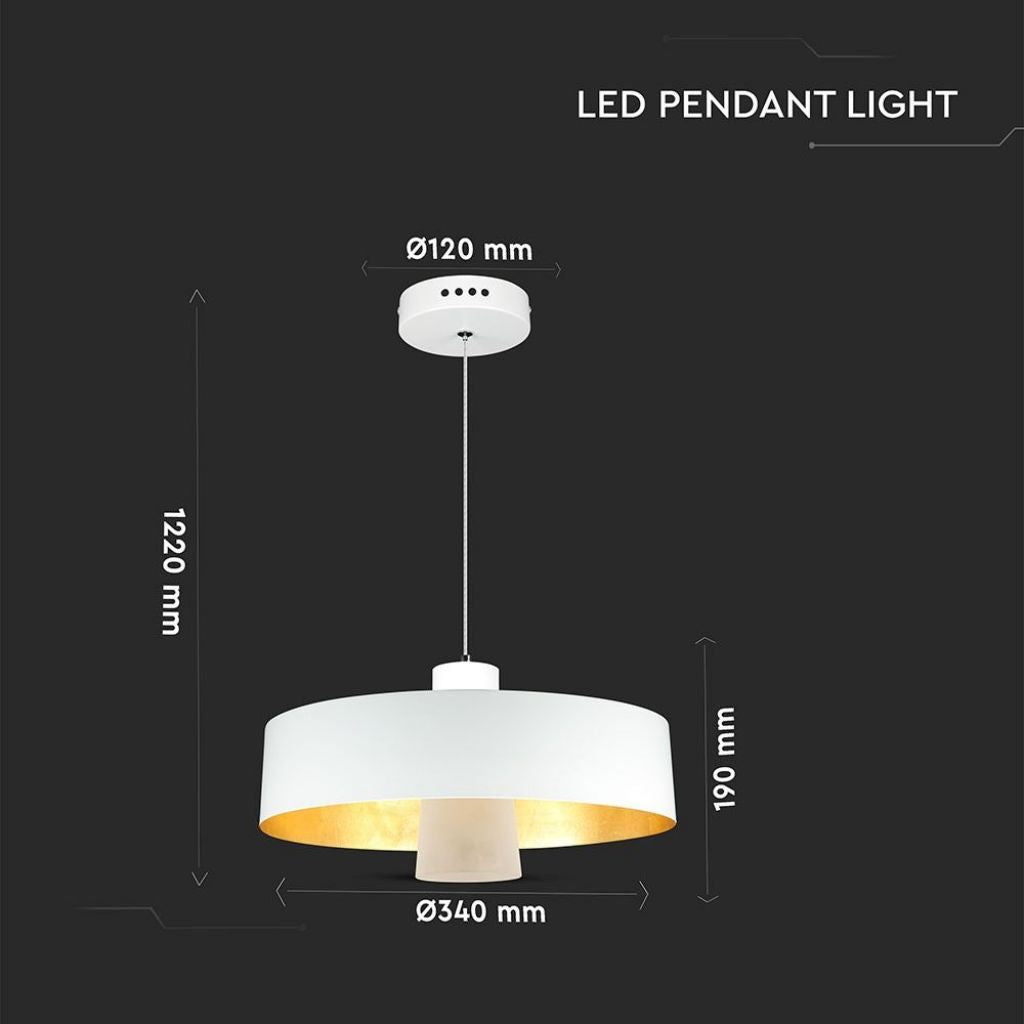 7W LED Stropna Svetilka Bela 340mm 4000K