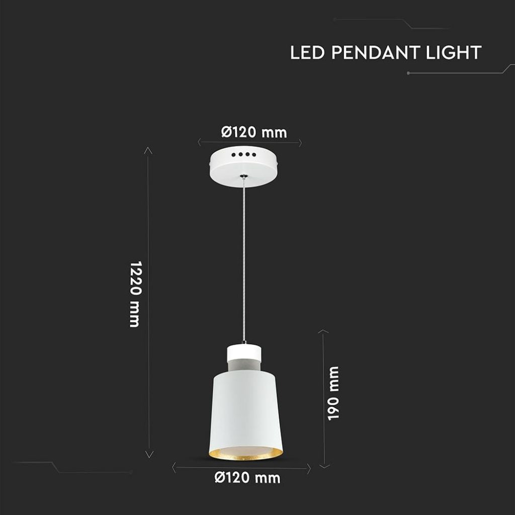 7W LED Stropna Svetilka Bela 120mm 3000K
