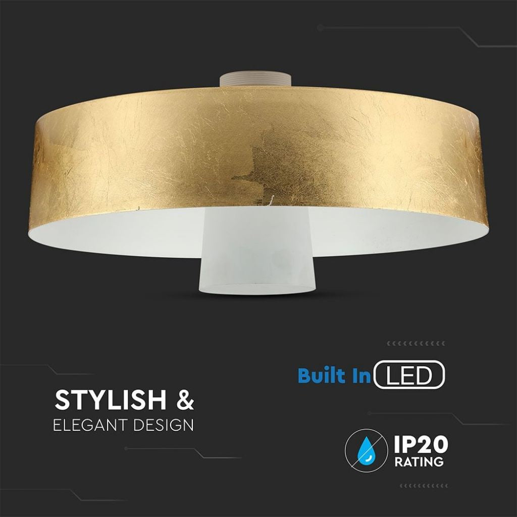 7W LED Stropna Svetilka Zlata 340mm 3000K