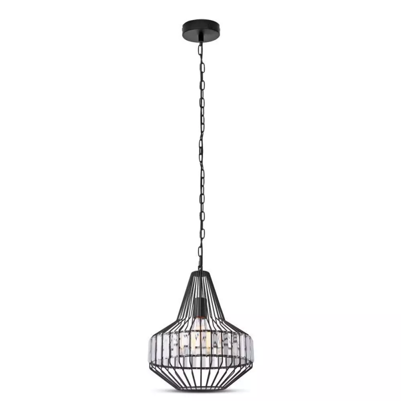 Chandelier Metal Frame Mesh Teardrop Black 360mm