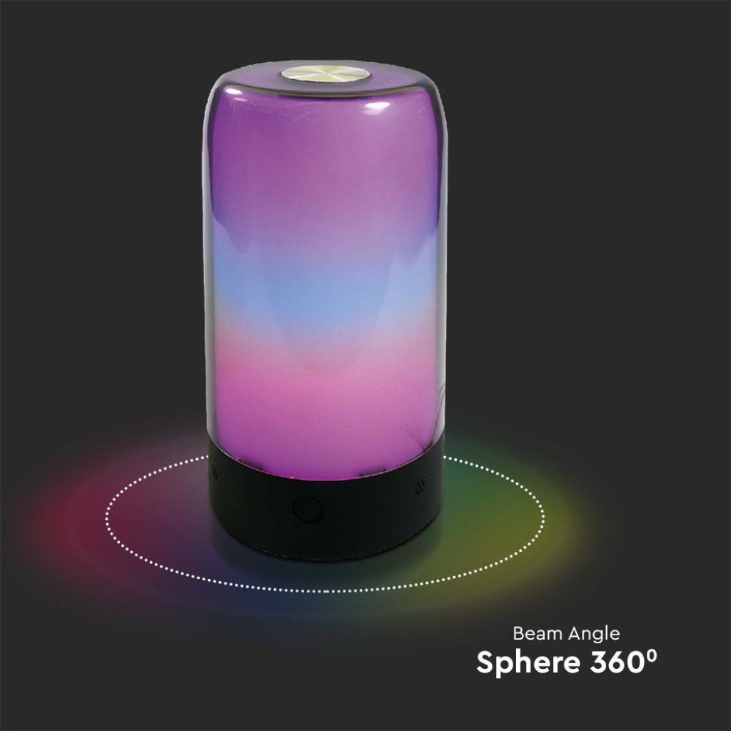 Namizna svetilka 8 W RGB+3v1 Združljiva z Google in Amazon Alexa Črna