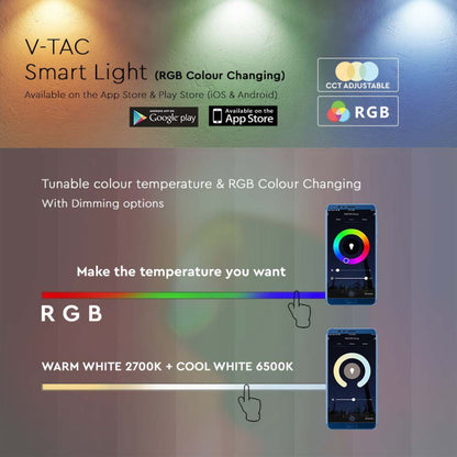 Namizna svetilka 8 W RGB+3v1 Združljiva z Google in Amazon Alexa Črna