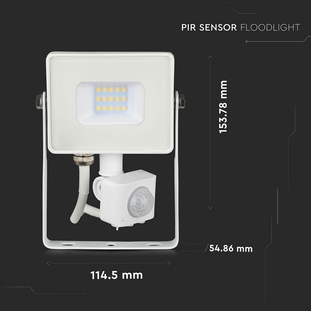 10W LED Reflektor s Senzorjem Cut-OFF Funkcija Bel 4000K