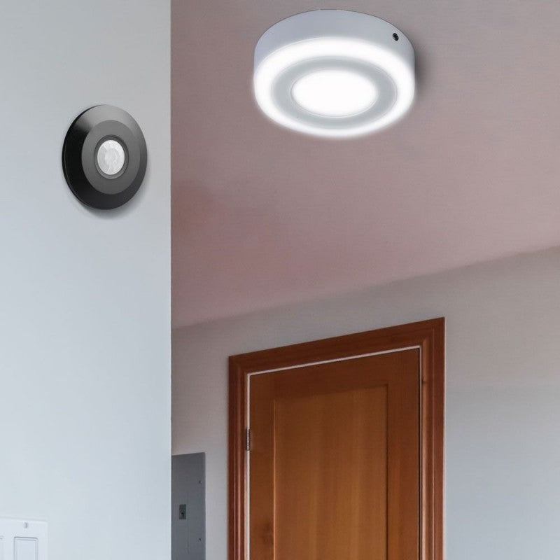 Senzor Gibanja PIR Nadometni Ultra Tanek Črni 360kot/do 8m/do 2000W