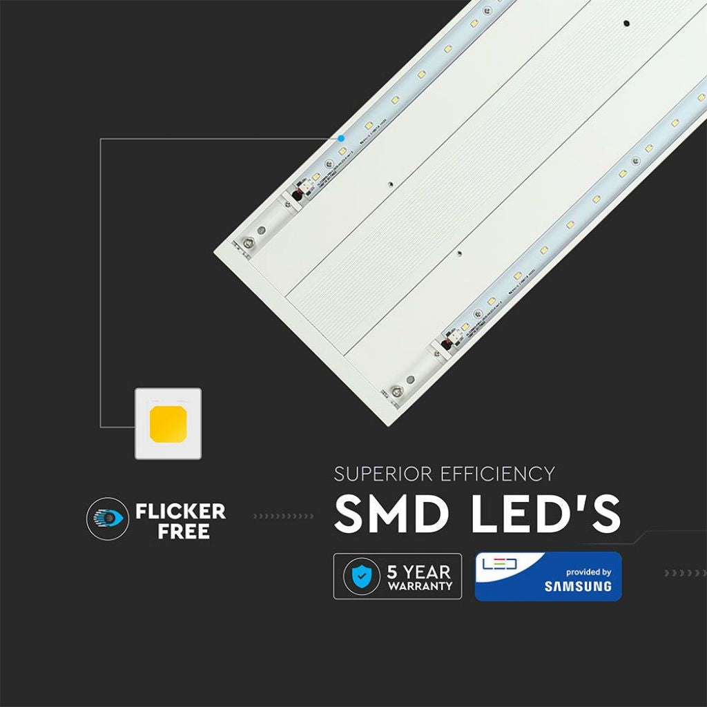 LED Linearna Svetilka 60W Viseča Bela 4000K