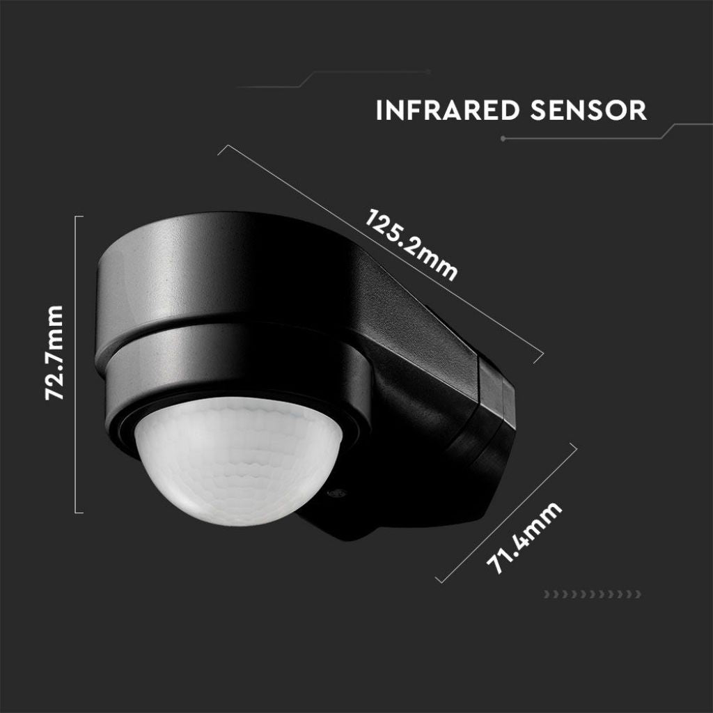 Infrardeč senzor gibanja Črn 240° IP65