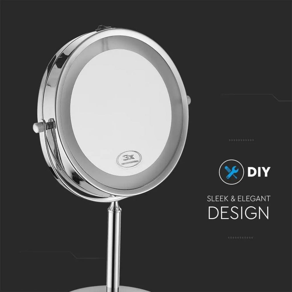 3W LED Lamp Mirror 4 x AA Batteries Nickel