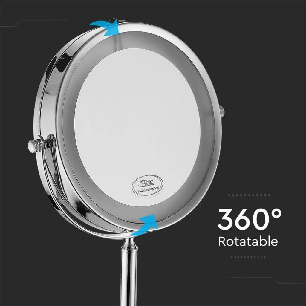 3W LED Lamp Mirror 4 x AA Batteries Nickel