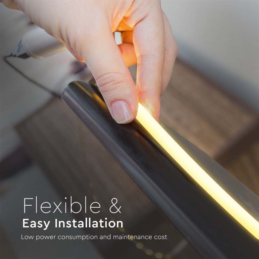 LED Neon Flex 12W/m 24V 3000K IP20 10m Rola