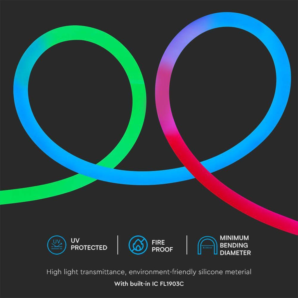 LED Neon Flex RGB 10W/m 24V IP20 10m Rola