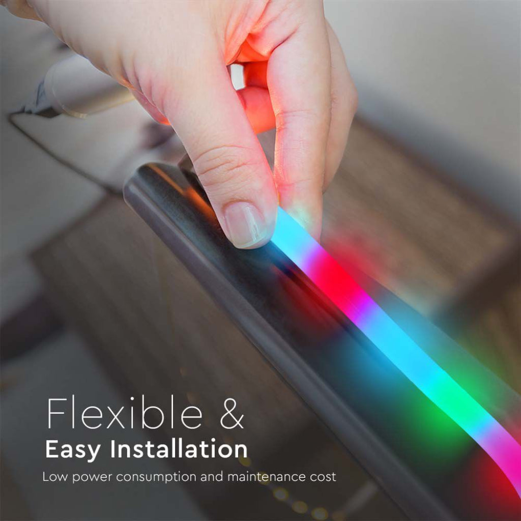 LED Neon Flex RGB Magic 10W/m 24V IP20 10m Rola