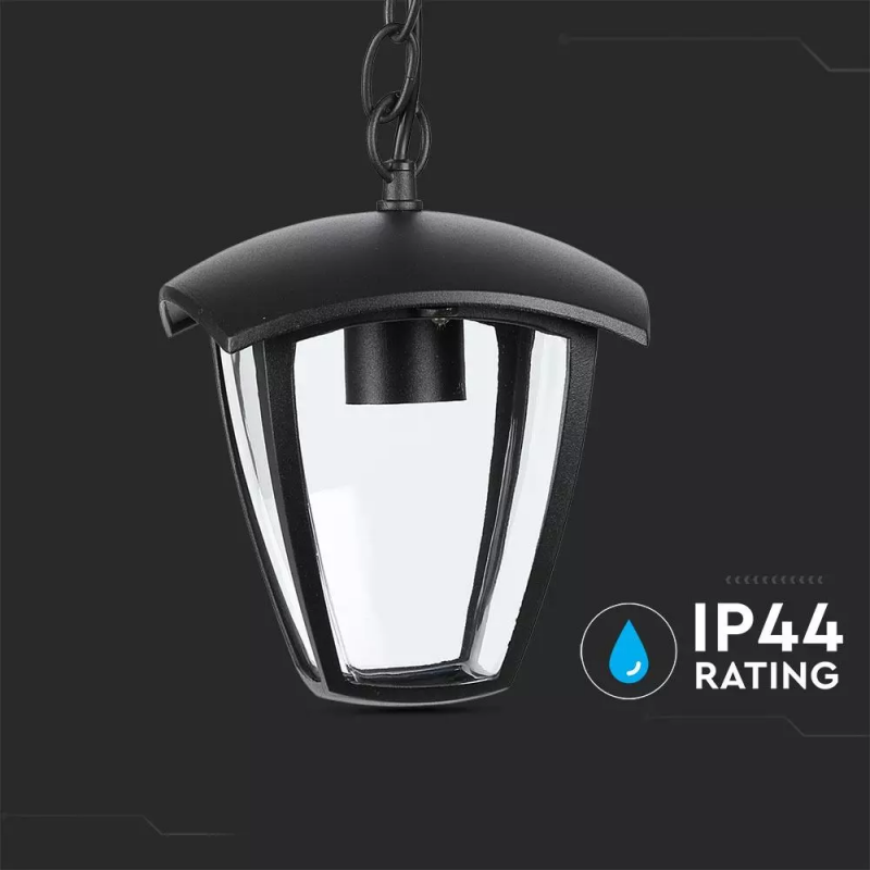 Zunanja Stropna Svetilka IP44 Črna Lanterna