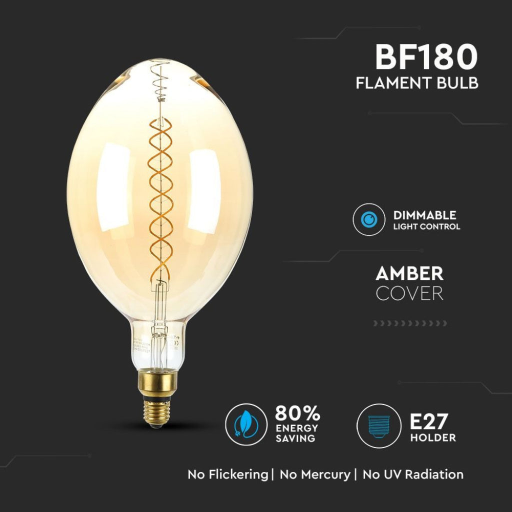 Zatemnitvena LED Žarnica 8W E27 BF180 2000K