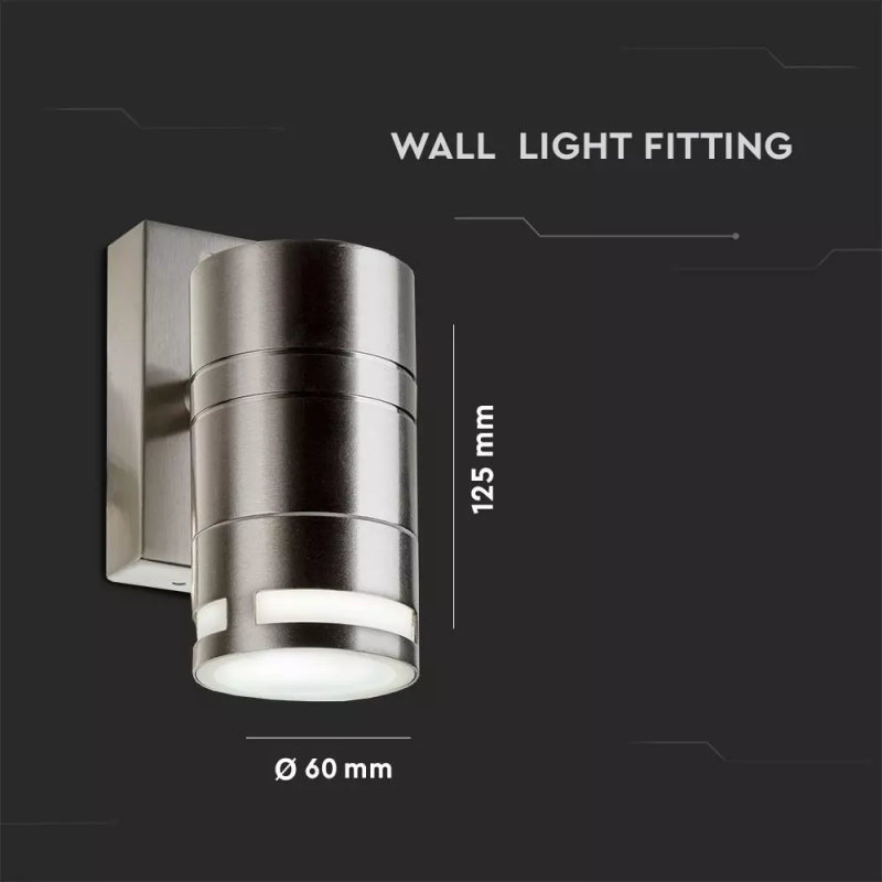 Wall Glass Housing GU10 Steel 1 Direction IP44