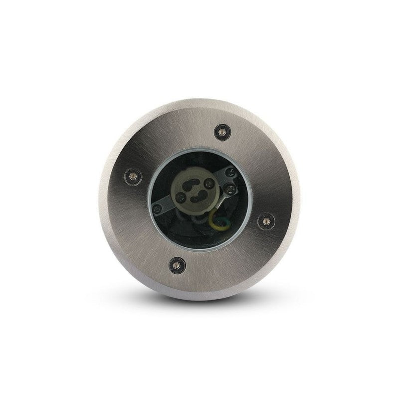 Floor Lamp Steel GU10 Silver Round