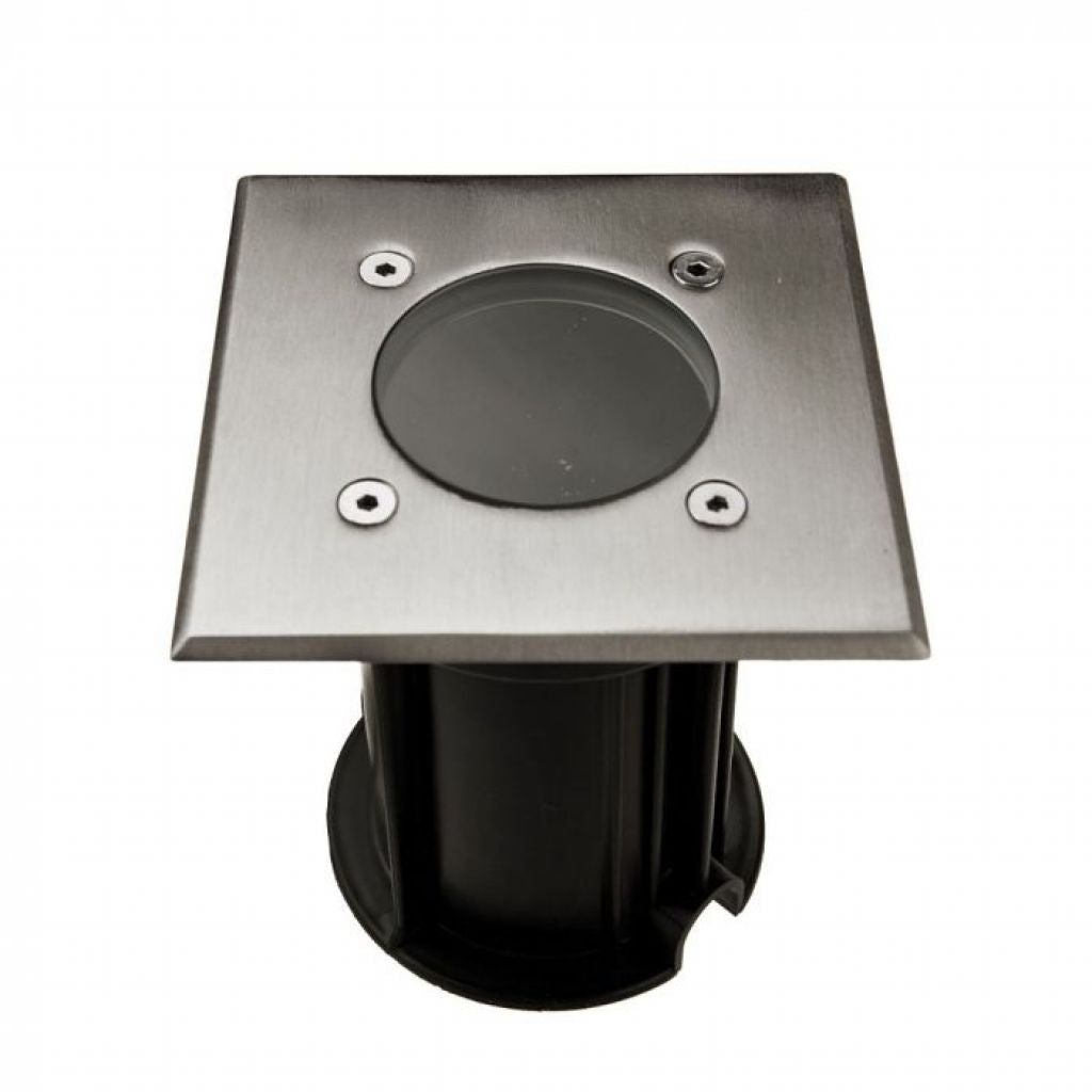 Floor Lamp Steel GU10 Silver Square