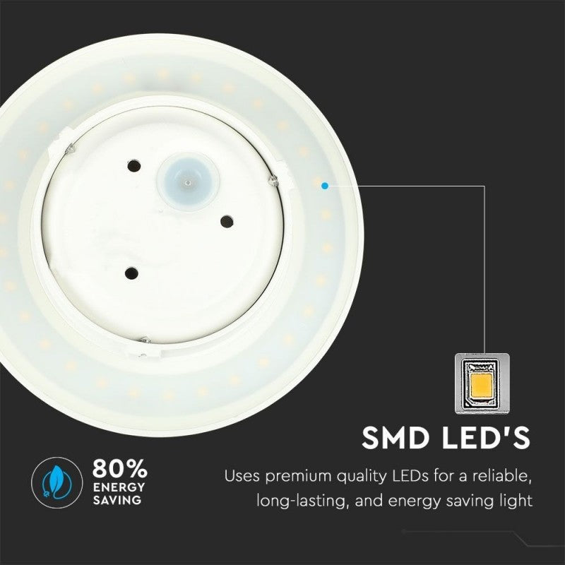 6W LED Stenska/stropna Svetilka 4000K Okrogla IP65