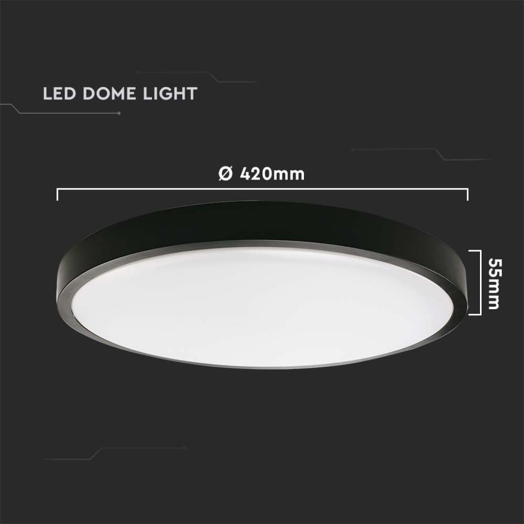 30W LED Svetilka Črna 6500K IP44