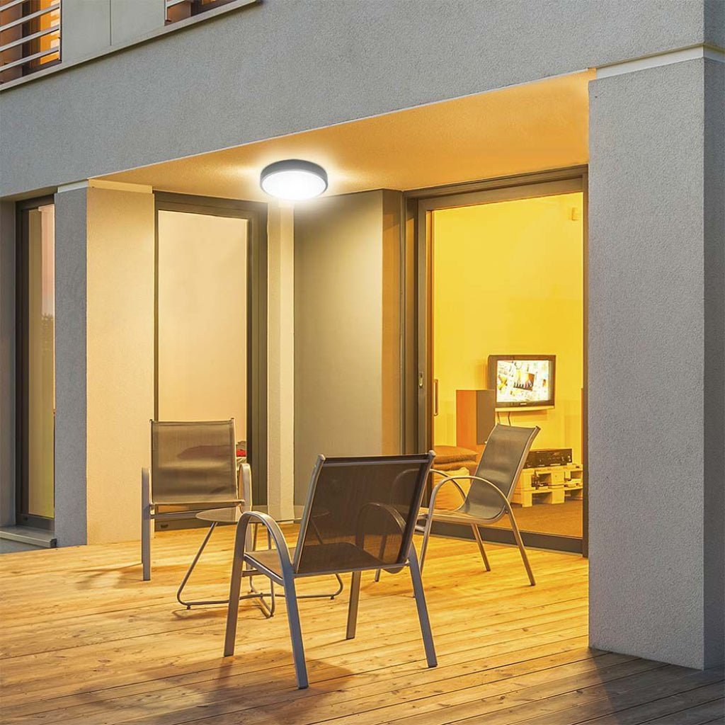 30W LED Svetilka Črna 6500K IP44