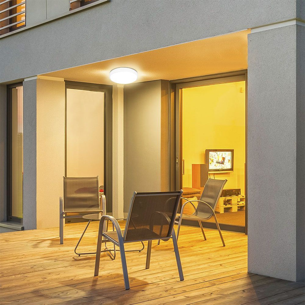 30W LED Svetilka Mikrovalovni Senzor Bela 4000K IP44