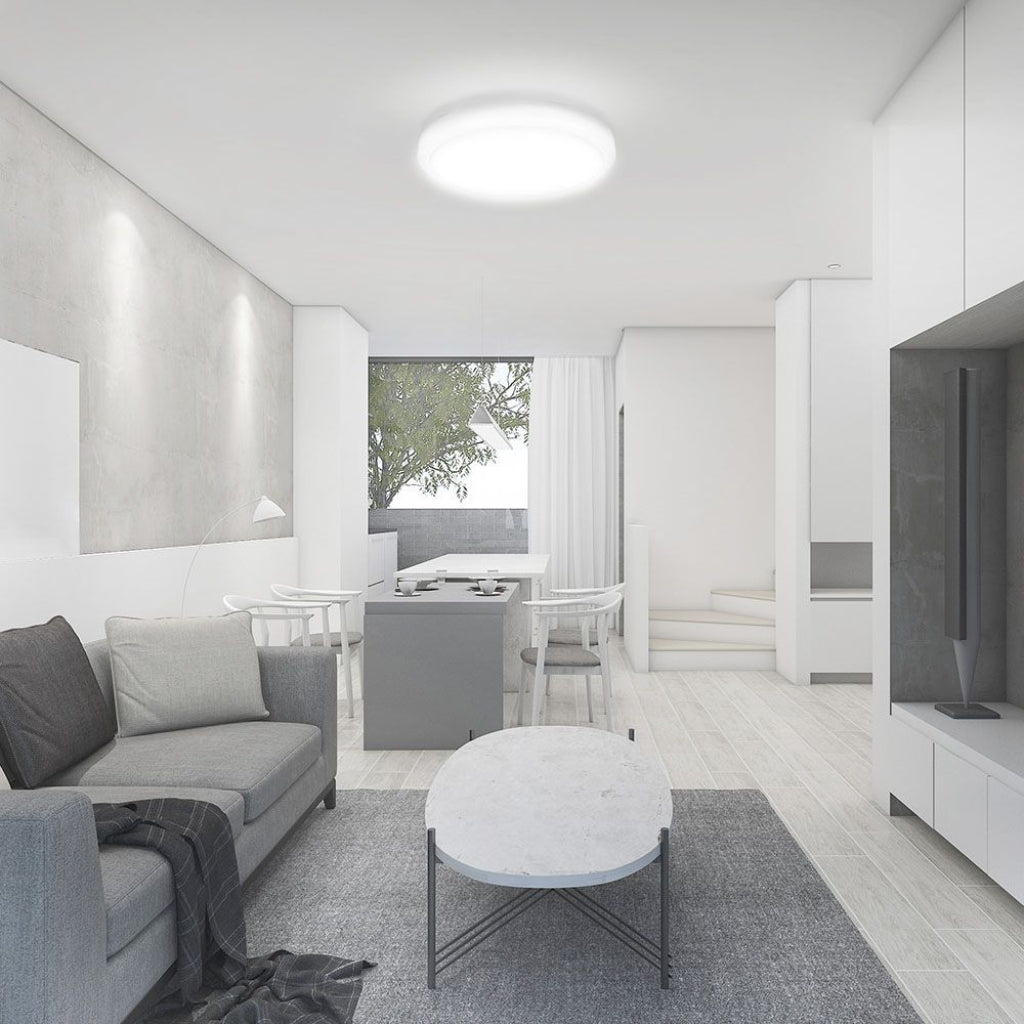 30W LED Svetilka Mikrovalovni Senzor Bela 4000K IP44
