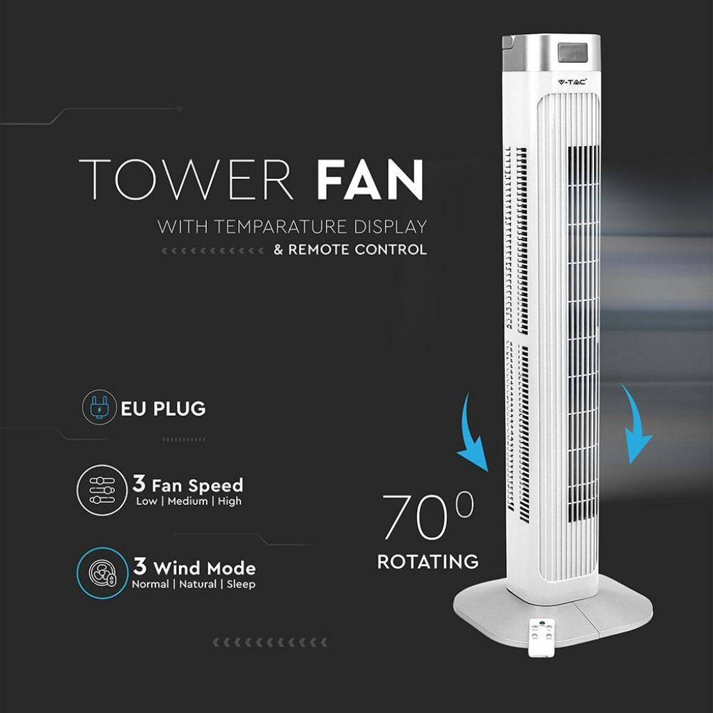 55W LED Stolpni Ventilator Bel