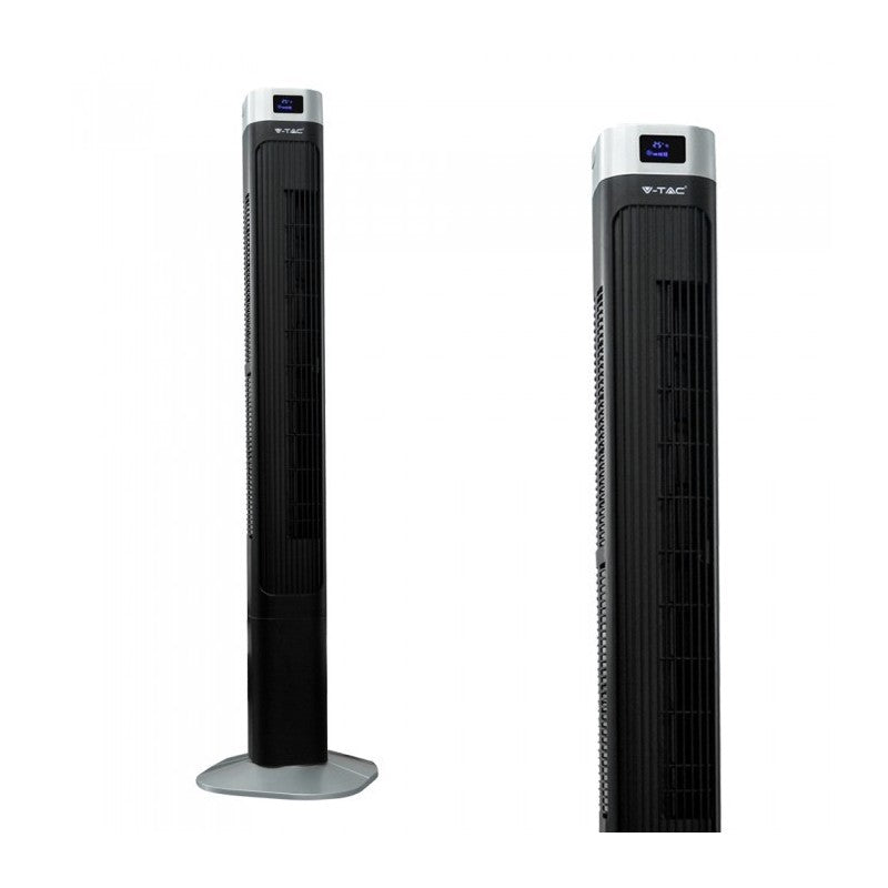 55W LED Stolpni Ventilator Črn