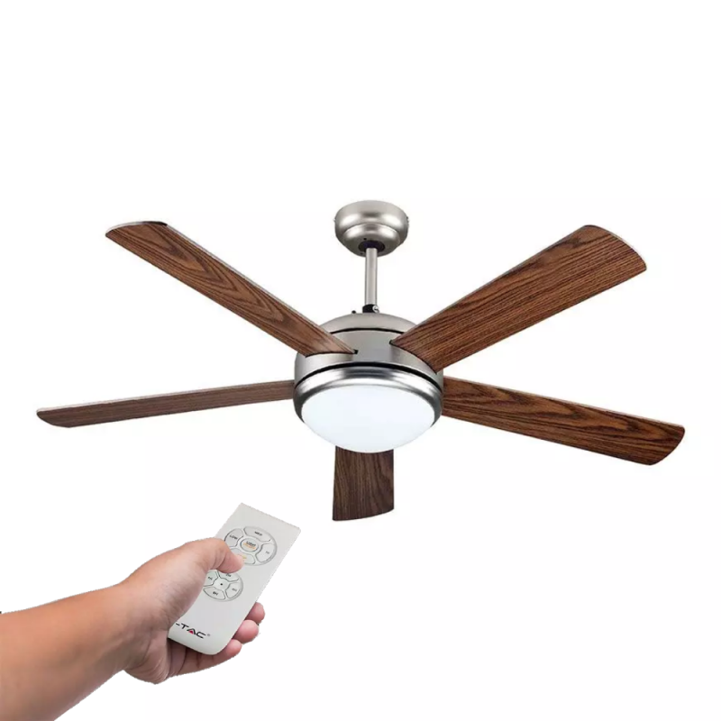 Stropni ventilator z LED lučjo Rjav