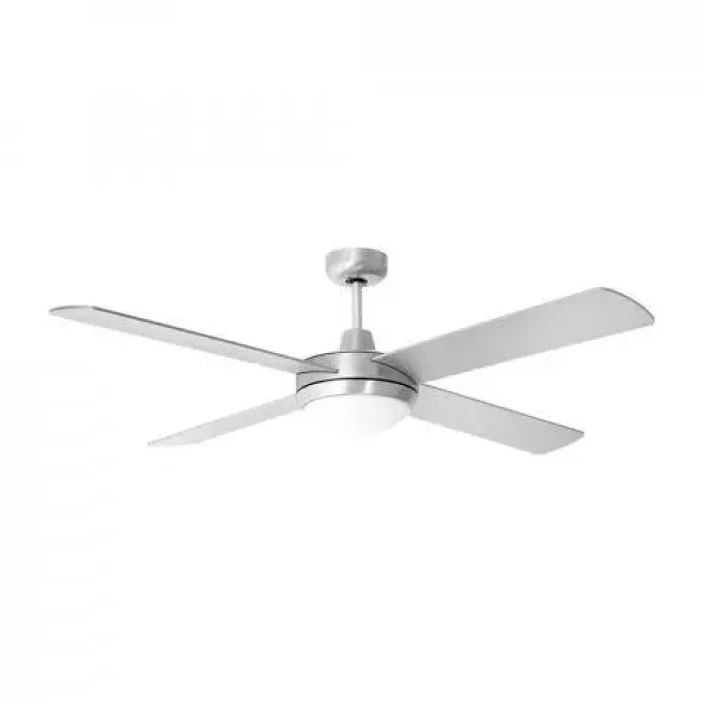 Stropni ventilator z 2 x E27 lučjo Srebrn