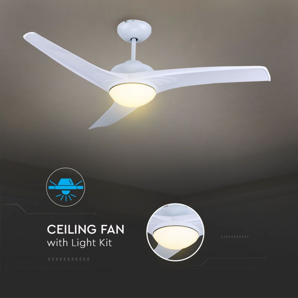 Stropni ventilator z LED lučjo Bel barva svetlobe 3 v 1