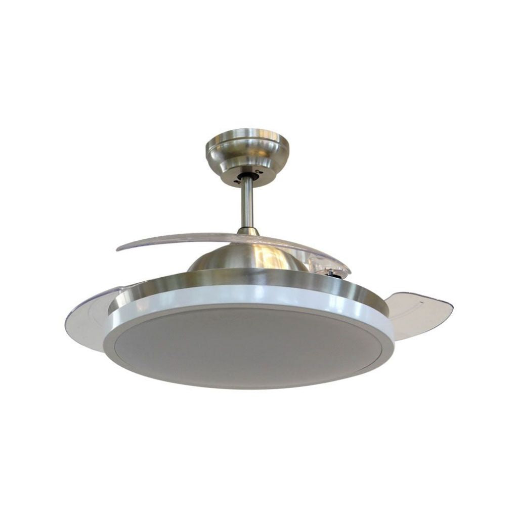 Stropni ventilator z LED lučjo Srebrn barva svetlobe 3 v 1