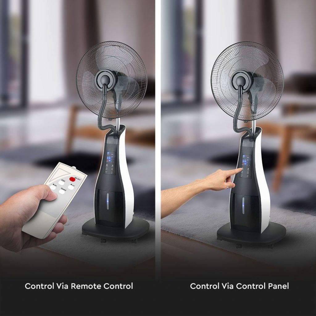 Ventilator s pršenjem vodne meglice