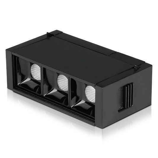 3*1W LED Magnetni Reflektor SMD Črni 4000K IP20 24V - za magnetno tirnico