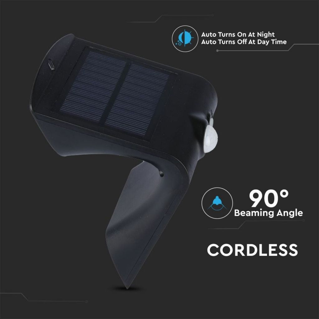 1.5W LED Solar Lamp Black