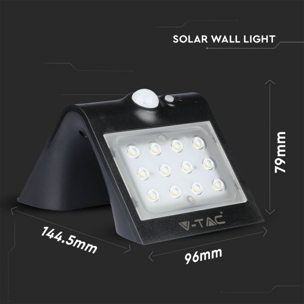 1.5W LED Solar Lamp Black