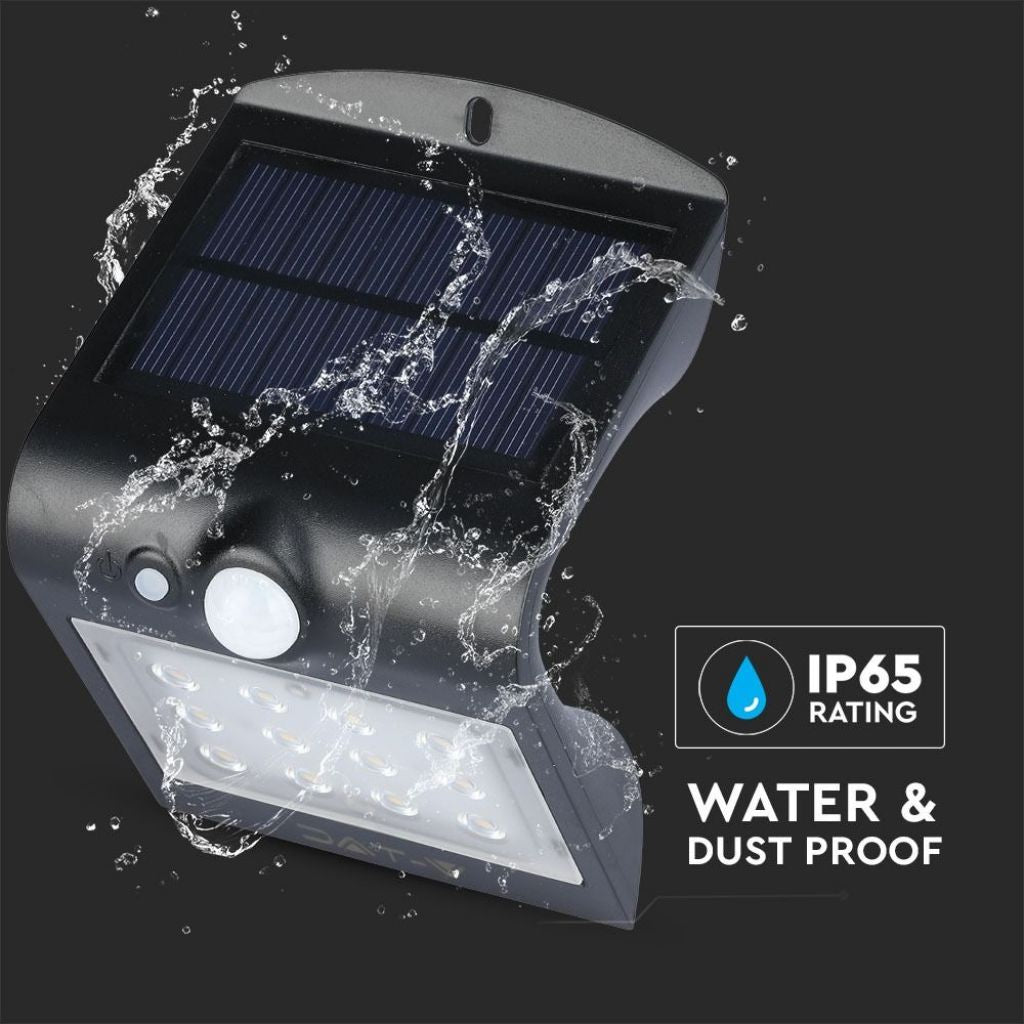 1.5W LED Solar Lamp Black