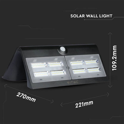 6.8W LED Solarna Svetilka Črna