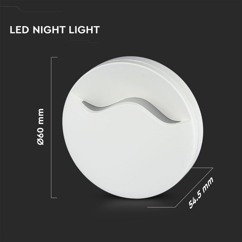 LED Nočna Svetilka Okrogla 3000K 0.45W