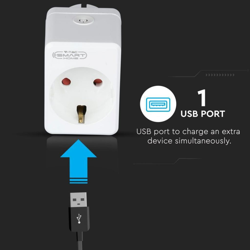 Pametna Vtičnica Wifi z USB Smart Alexa Google