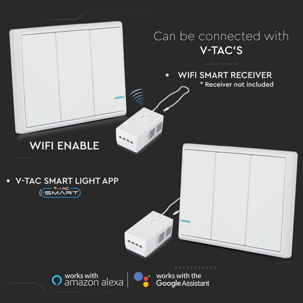 Pametno Stikalo Wifi 3-Polno Smart Alexa Google
