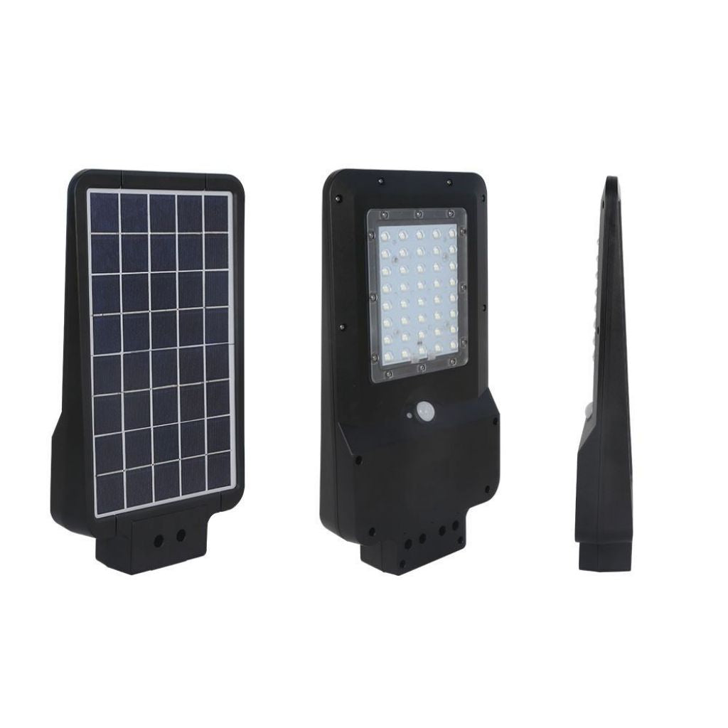 15W LED Solar Street Lamp Black 6000K