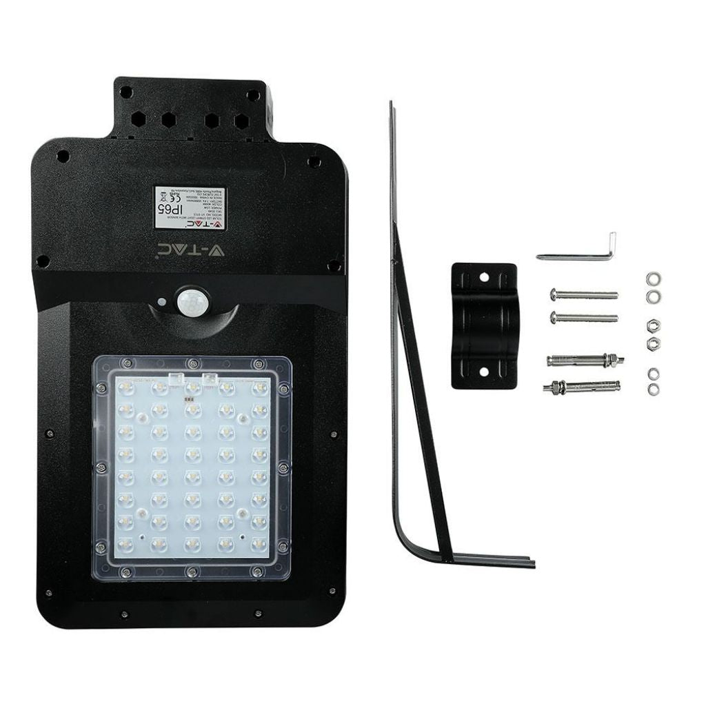 15W LED Solar Street Lamp Black 6000K