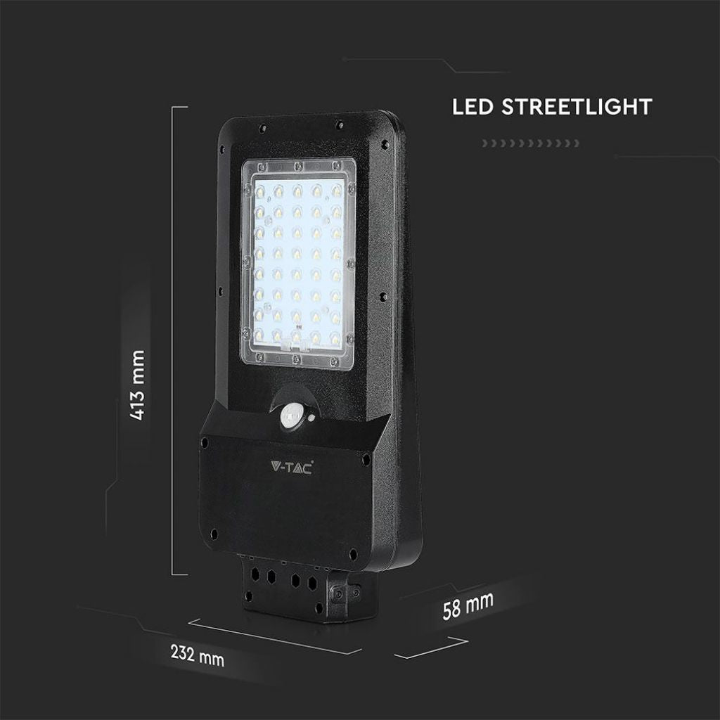 15W LED Solar Street Lamp Black 6000K