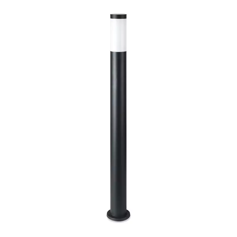 E27 Zunanja Talna Svetilka 110cm Nerjaveče Jeklo Črna IP44