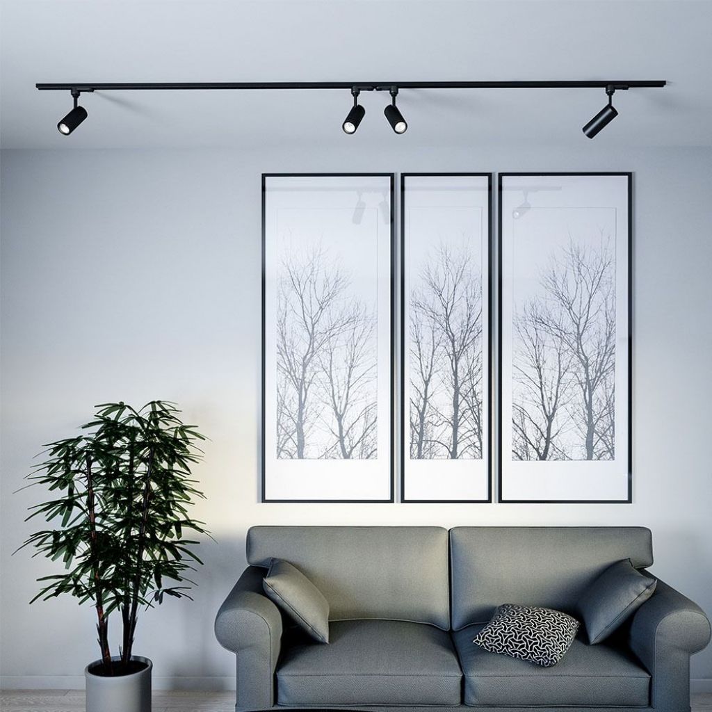 18W LED Tračno Svetilo SAMSUNG Črno 4000K - za navadno tirnico