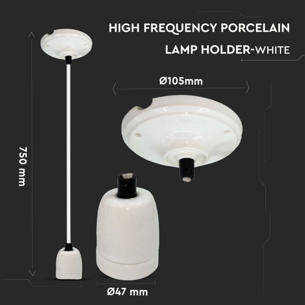 Stropna Svetilka Porcelan Bela