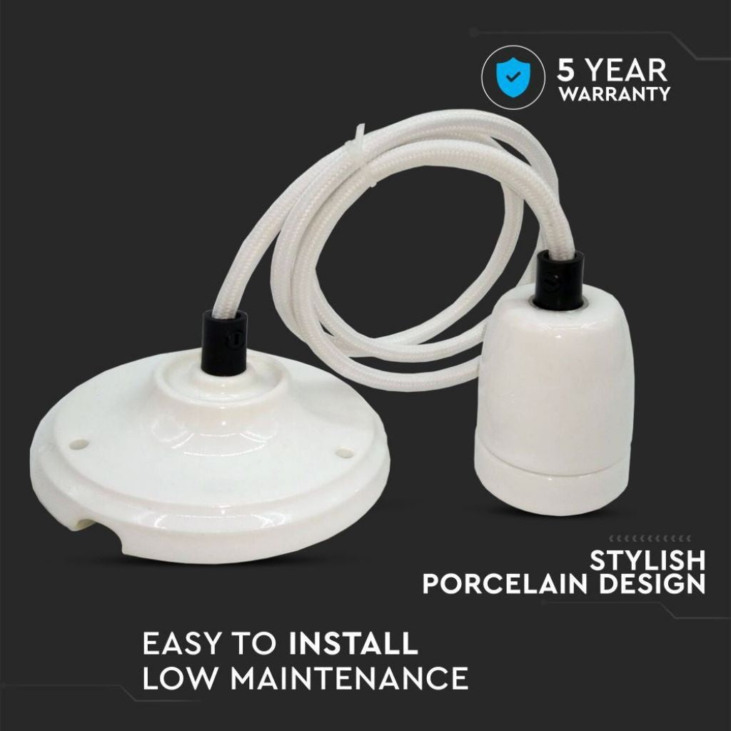 Stropna Svetilka Porcelan Bela